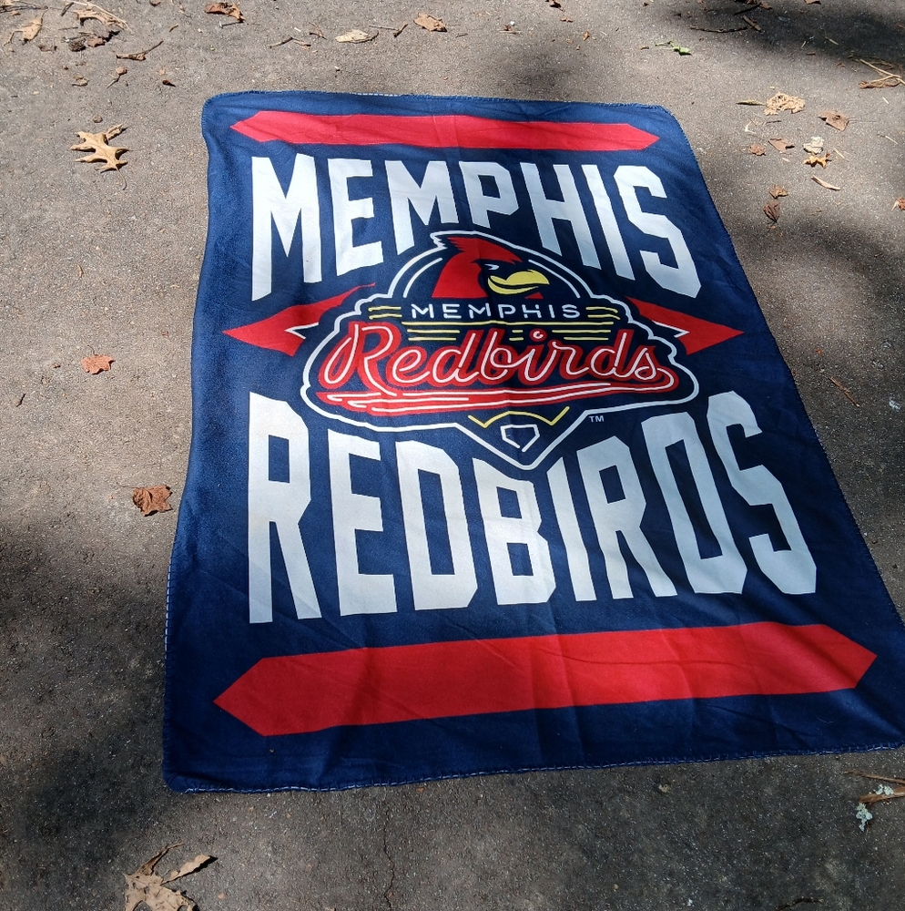 Memphis Redbirds Blue and Red‎ 64in.x40in. Thin Throw /wall Decor